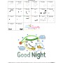 Good Night Moon With Clouds Lettering Applique Design Pattern-3