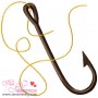 Fishing Hook Embroidery Design Pattern-3