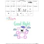 Good Night Teddy Bear Lettering Applique Design Pattern-3