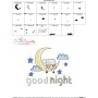 Good Night Sheep Lettering Embroidery Design Pattern-3