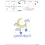 Good Night Moon And Stars Lettering Embroidery Design Pattern-3