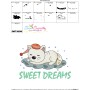 Sweet Dreams Cat Lettering Embroidery Design Pattern-3