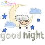 Good Night And Sweet Dreams Lettering Applique Design Bundle-9