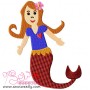 Sweet Heart Mermaid Embroidery Design Pattern-2