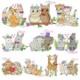 Just Married Valentine Animals Embroidery Design Bundle-1