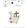Cross With Bible And Dove Religious Embroidery Design Pattern-3