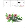 Bible With Flowers Religious Embroidery Design Pattern-3