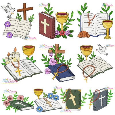 Holy Bible Religious Embroidery Design Pattern Bundle-1