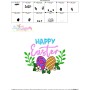 Happy Easter Eggs And Flowers Embroidery Lettering Design-3