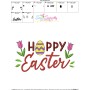 Happy Easter Tulips Embroidery Lettering Design-3