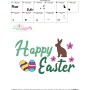 Happy Easter Bunny Eggs Embroidery Lettering Design-3