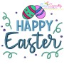 Happy Easter Lettering Embroidery Design Bundle-9