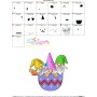 Easter Gnomes In Egg Trio Embroidery Design Pattern-3