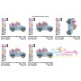 Easter Gnome Truck With Eggs Embroidery Design Pattern-2