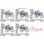 Easter Gnome On Bicycle With Eggs Embroidery Design Pattern-2