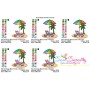 Summer Beach Chair With Umbrella-7 Embroidery Design Pattern-2