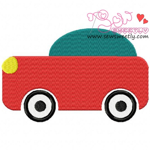 Cartoon Car Embroidery Design Pattern-1