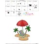 Summer Beach Chair With Umbrella-6 Embroidery Design Pattern-3