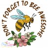 Don't Forget To Bee Awesome Frame Embroidery Design Pattern-1