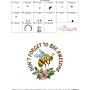 Don't Forget To Bee Awesome Frame Embroidery Design Pattern-3