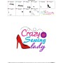 Crazy Sewing Lady Embroidery Design Pattern-3