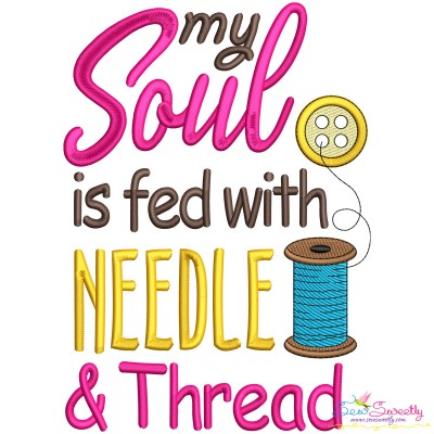 My Soul Is Fed With Needle And Thread Embroidery Design Pattern-1