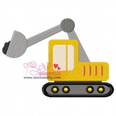 Construction Truck-9 Embroidery Design Pattern-1