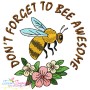 Honey Bee Lettering Embroidery Design Bundle-2