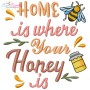 Honey Bee Lettering Embroidery Design Bundle-8