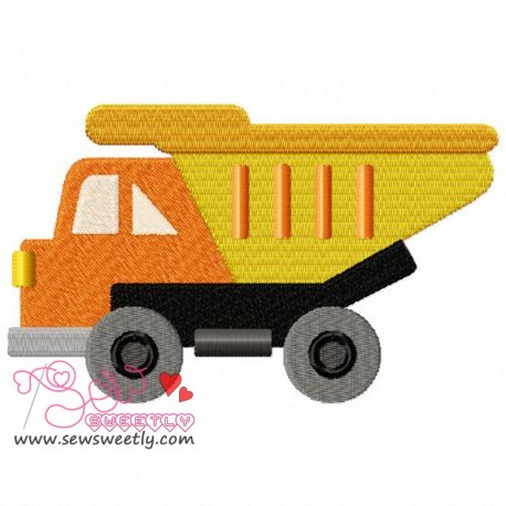 Construction Truck-1 Embroidery Design Pattern-1