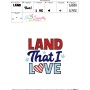 Land That I Love Patriotic Embroidery Design Pattern-3