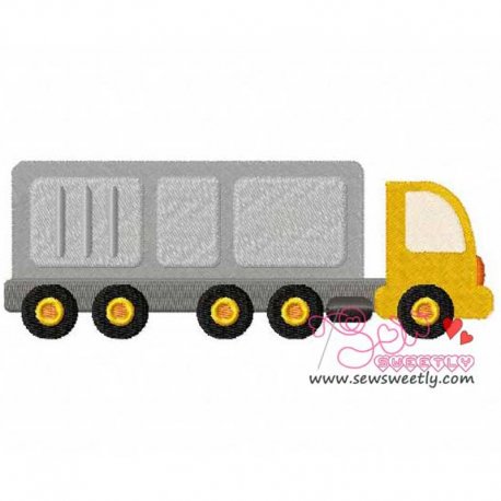 Construction Truck-2 Embroidery Design Pattern-1
