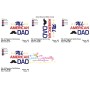 All American Dad Patriotic Embroidery Design Pattern-2