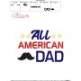 All American Dad Patriotic Embroidery Design Pattern-3