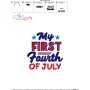 My First Fourth of July Patriotic Embroidery Design Pattern-3