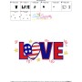 Love American Flag Heart Patriotic Embroidery Design Pattern-3