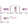 Love American Flag Heart Patriotic Applique Design Pattern-2