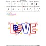 Love American Flag Heart Patriotic Applique Design Pattern-3