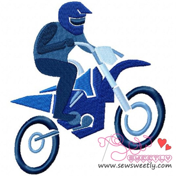 Dirt Bike-1 Embroidery Design Pattern-1
