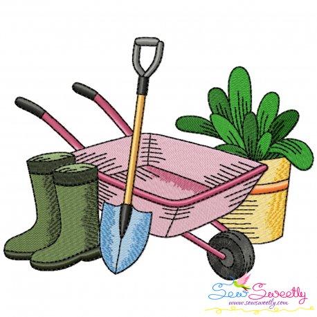 Gardening Plant And Tools-5 Embroidery Design Pattern