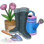 Gardening Plant And Tools Embroidery Design Bundle-7