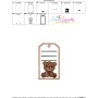 Animal Name Tag Bear ITH Embroidery Design Pattern With Free Font-4