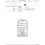 Animal Name Tag Cat ITH Embroidery Design Pattern With Free Font-4