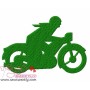 Green Motorbike Embroidery Design Pattern-1