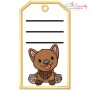 Animal Name Tag Puppy ITH Embroidery Design Pattern With Free Font-1