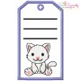 Animals Name Tags Embroidery Design Bundle With Free Font-5