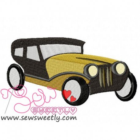 Heritage Car Embroidery Design Pattern-1
