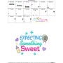 Expecting Something Sweet Baby Quote Embroidery Design Pattern-3