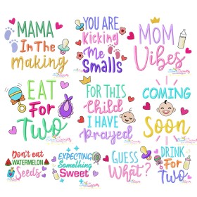 Baby Quotes Embroidery Design Bundle-1