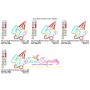 Gnome Birthday Number-4 Applique Design Pattern-2